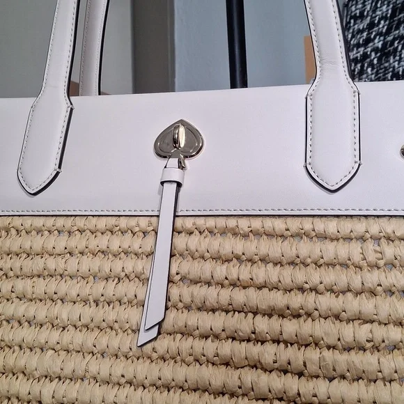 Kate Spade Tan and Cream Woven Tote - Picture 6 of 13